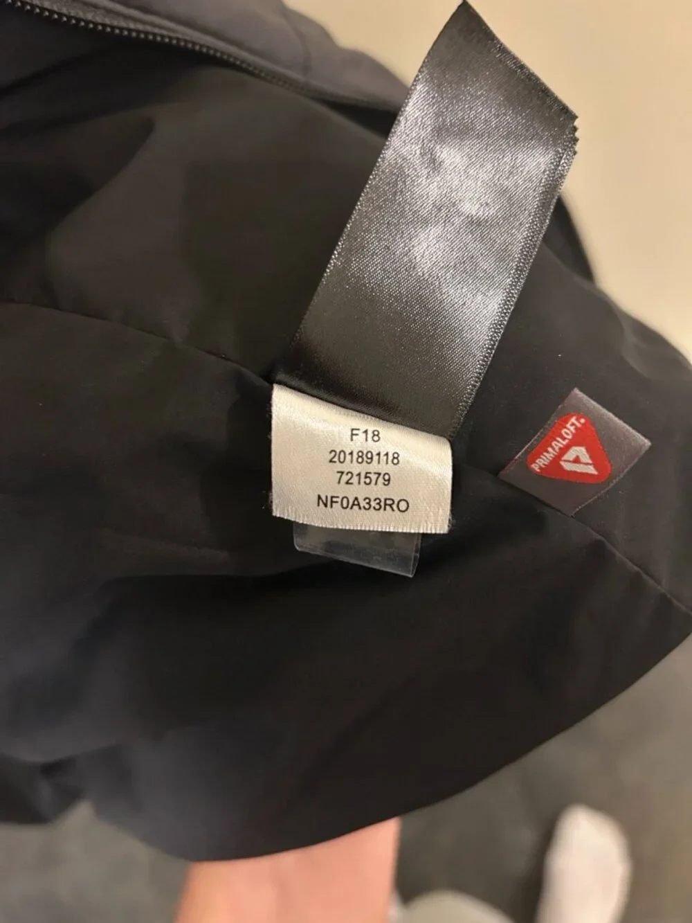 North Face Quilted PrimaLoft Puffer Jacket Men's L Black